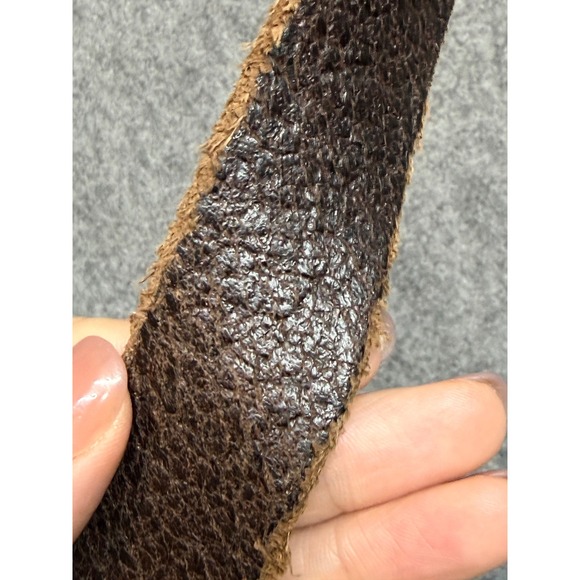 J Crew Brown Leather Belt Brass Crab Claw Buckle Coastal Nautical main image 4